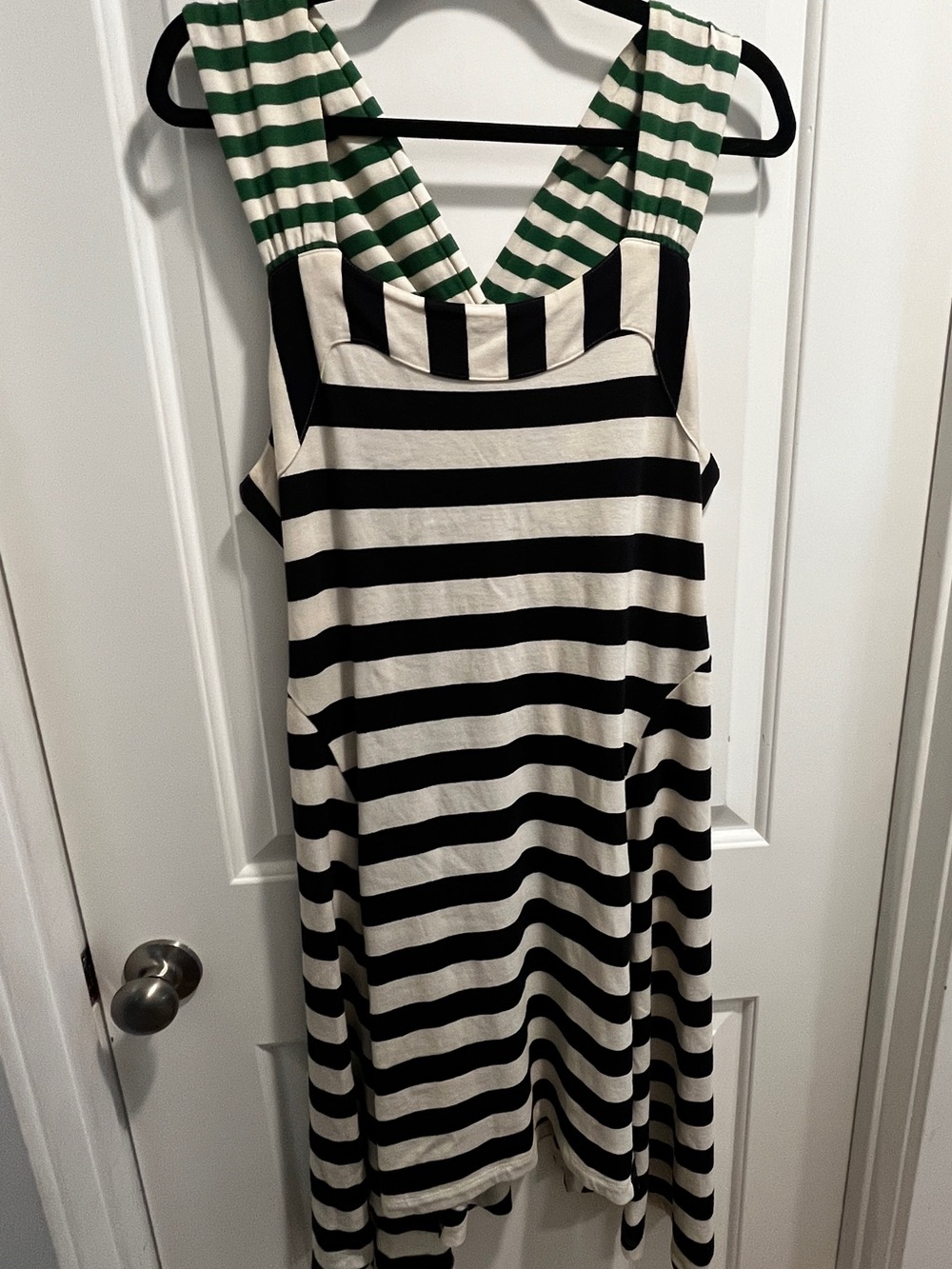 Anthropologie HWR Heyward Striped Cotton Dress L NWOT Mixed Stripe Midi Dress